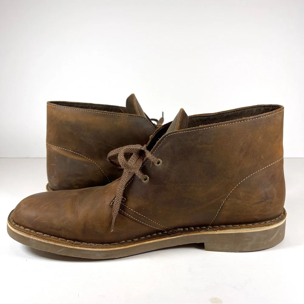 Clark’s‎ Men’s Bushacre 3 Brown Beeswax Leather Chukka Boots Size 11W